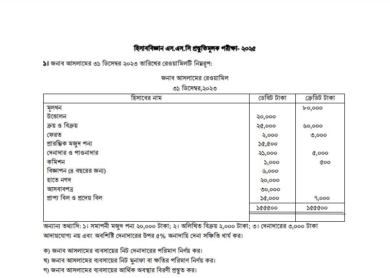 SSC Suggestions 2025 (hisab biggan)